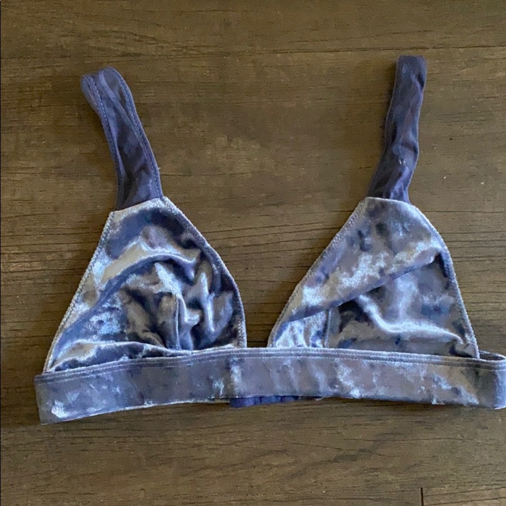 VELVET Blue / Purple Bralette Size Small